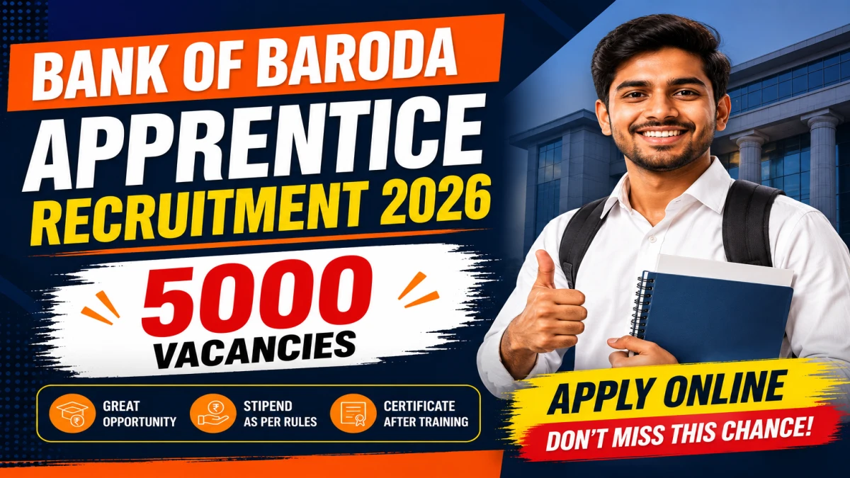 BOB Apprentice Recruitment 2026 Notification PDF Out for 5000 Posts – Apply Online