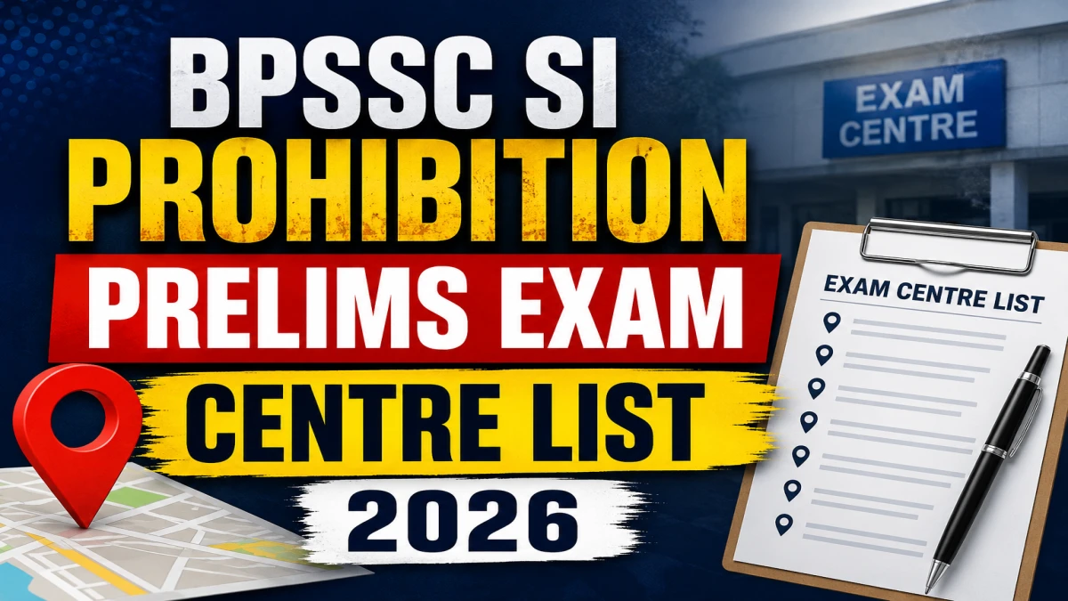 BPSSC Sub-Inspector Prohibition Exam Center List 2026
