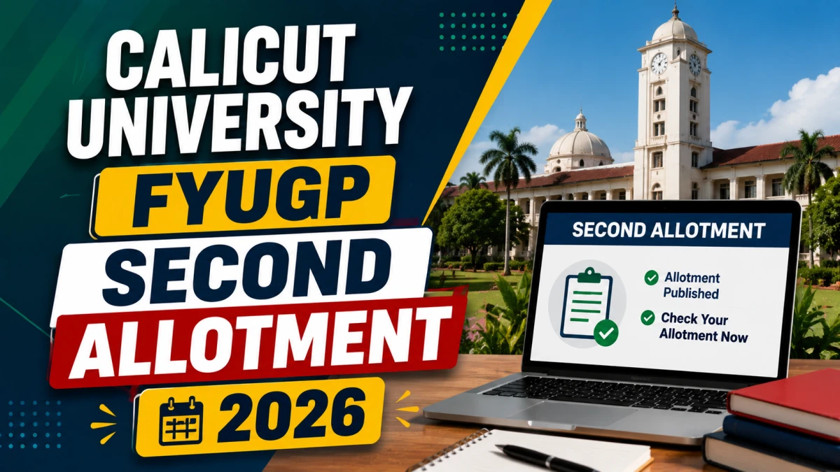 Calicut University FYUGP Second Allotment 2026