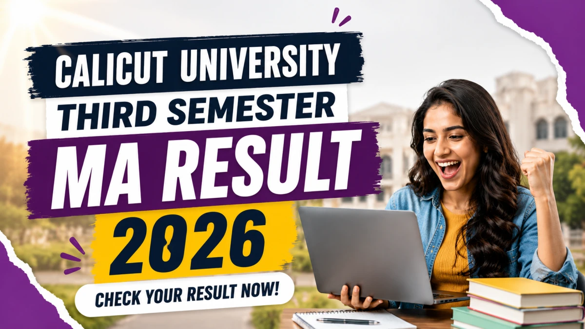 Calicut University MA 3rd Semester Result 2026