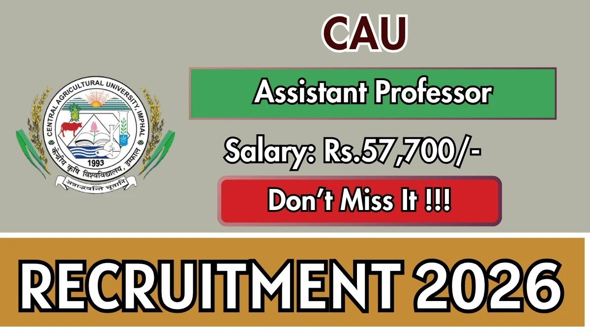 CAU Assistant Professor Recruitment 2026