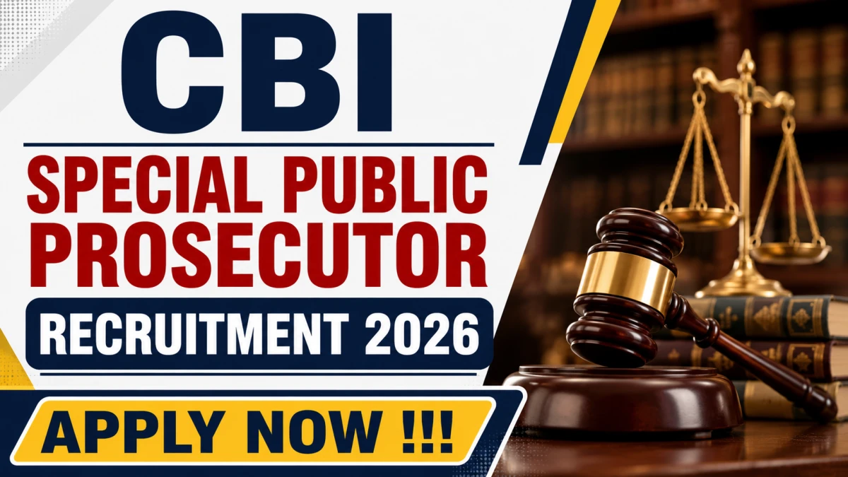CBI Special Public Prosecutor Recruitment 2026