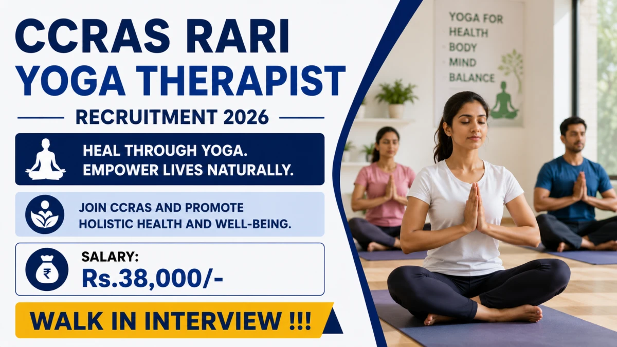 CCRAS RARI Yoga Therapist Recruitment 2026