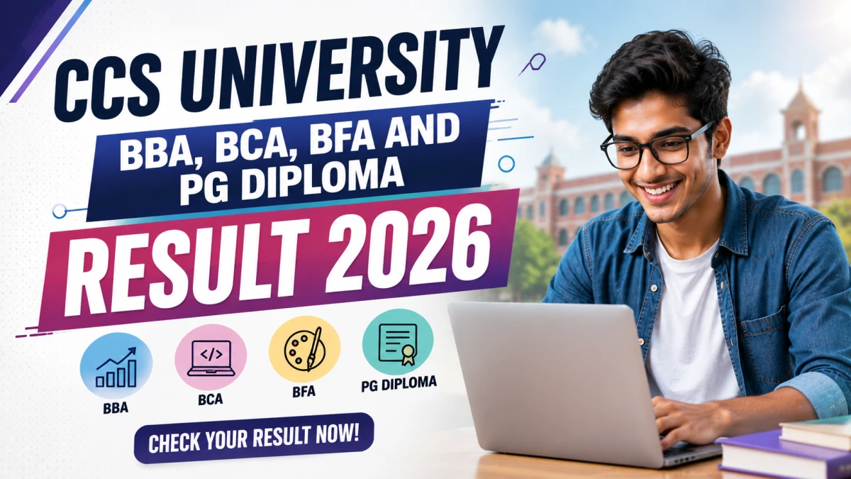 CCS University Result 2026 – BBA, BCA, BFA & PG Diploma Results Released @ ccsuniversity.ac.in