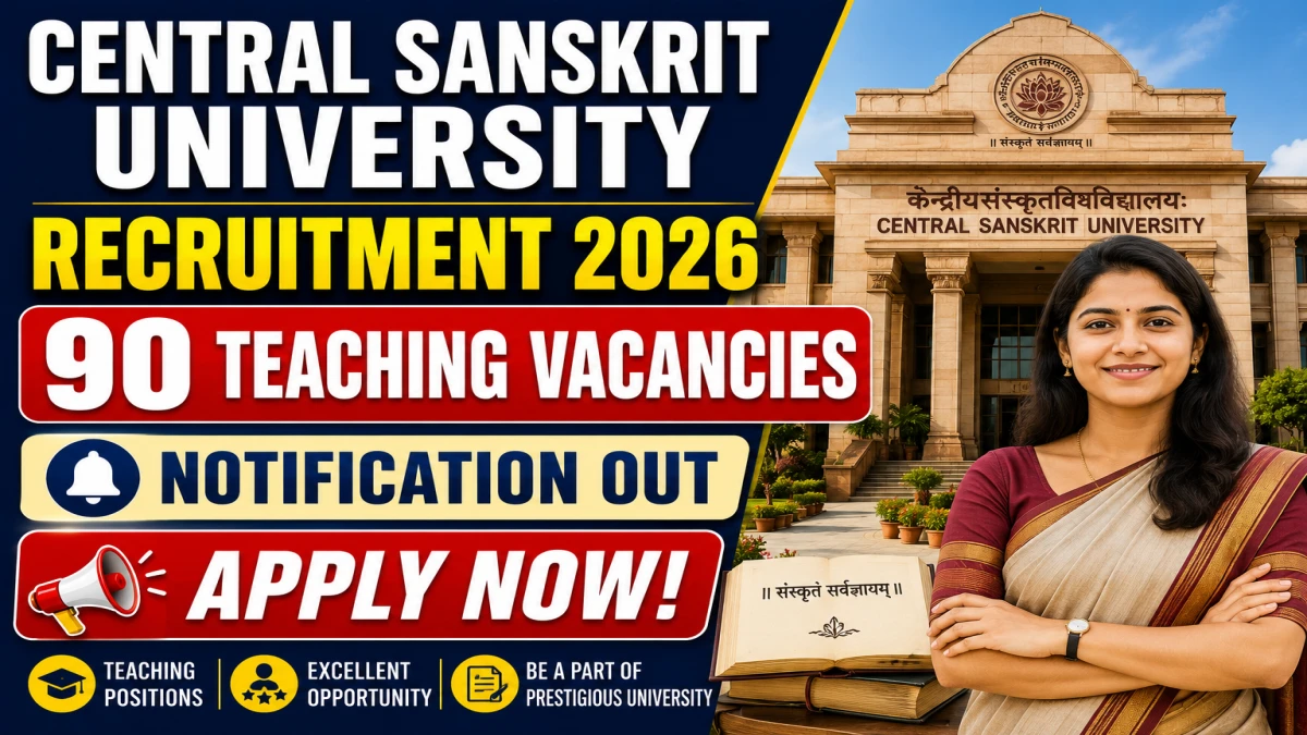 Central Sanskrit University Teaching Recruitment 2026