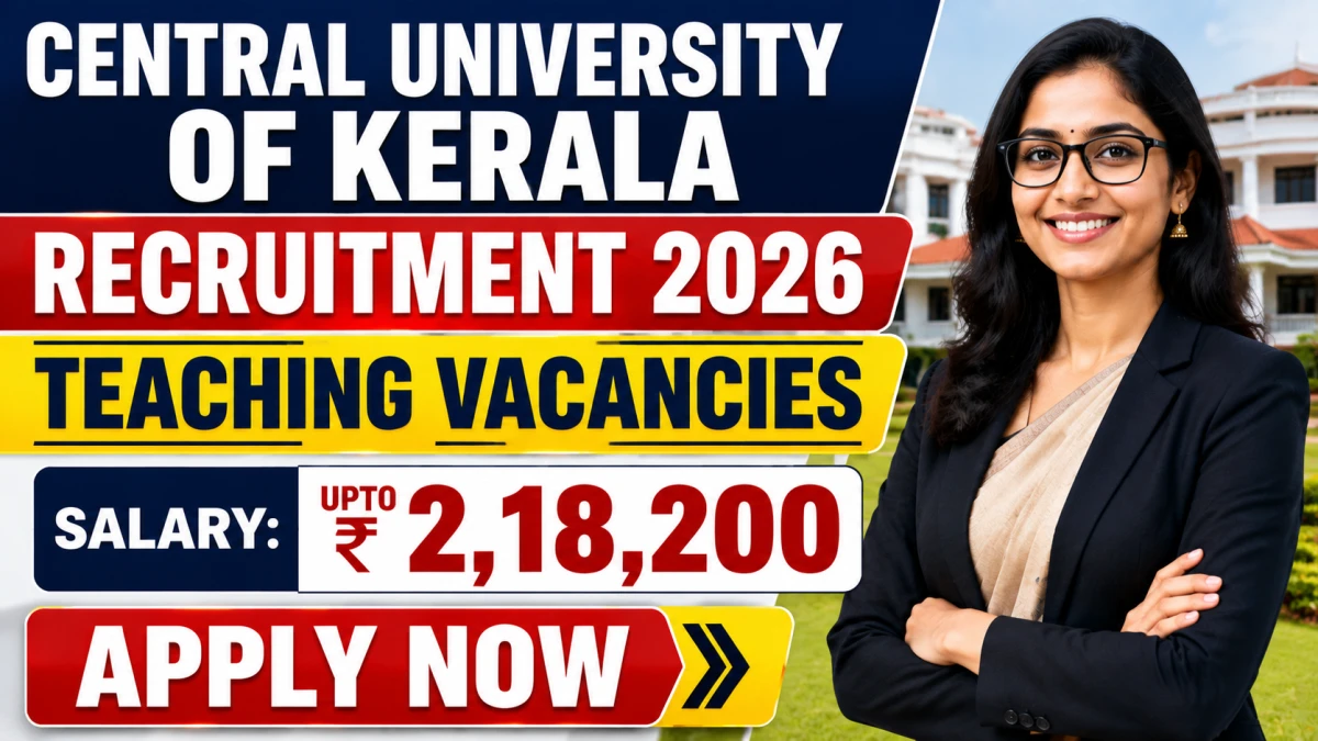 Central University of Kerala Teaching Recruitment 2026