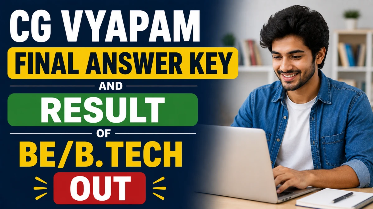 CG Vyapam 2026 Final Answer Key & Result Released