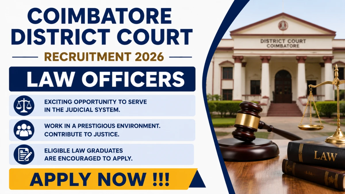 Coimbatore District Court Law Officers Recruitment 2026