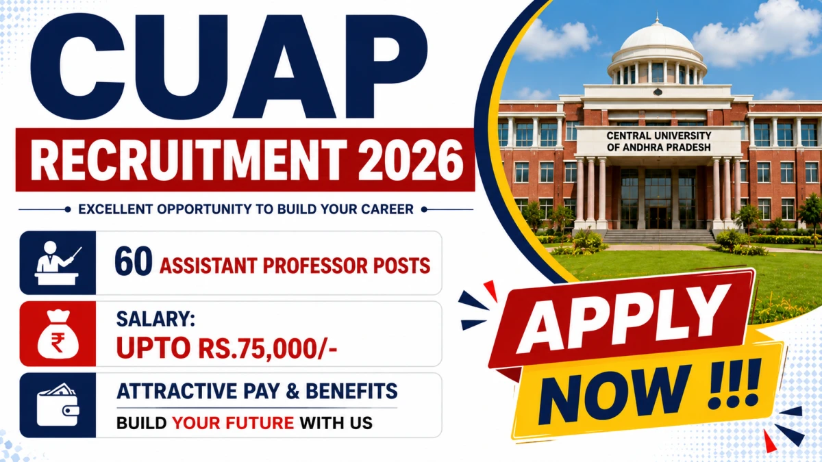 CUAP Assistant Professor Recruitment 2026