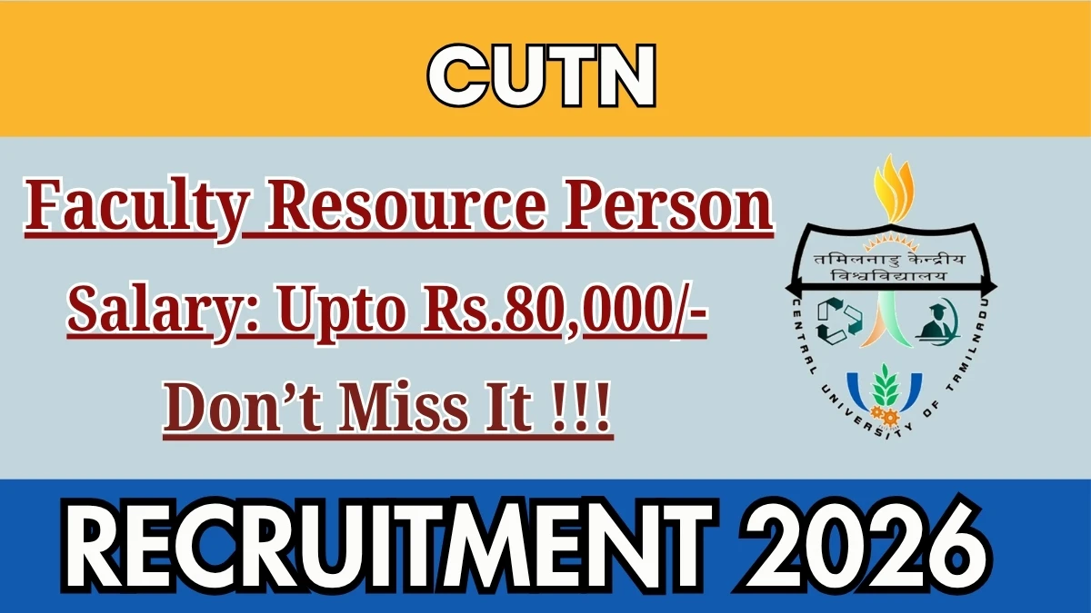 CUTN Faculty Resource Person Recruitment 2026