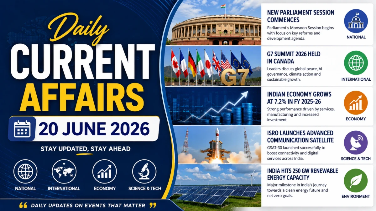 Daily Current Affairs – 20 June 2026