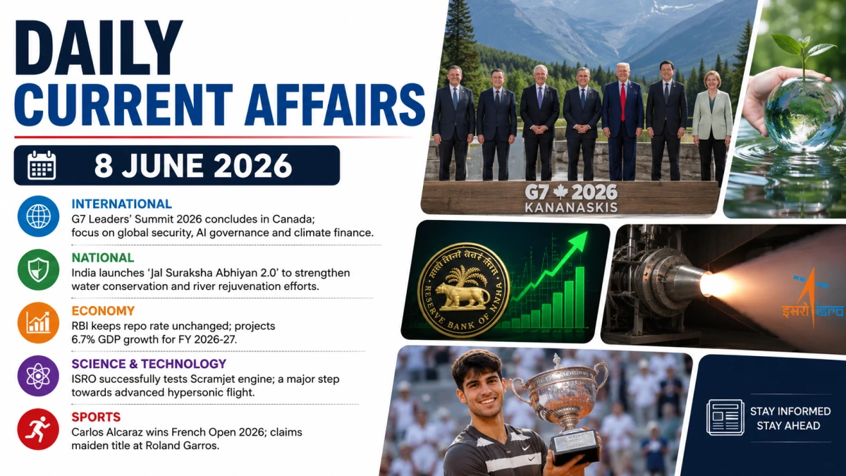 Daily Current Affairs – 8 June 2026