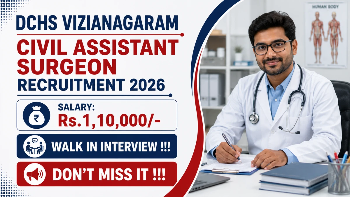 DCHS Vizianagaram Civil Assistant Surgeon Recruitment 2026