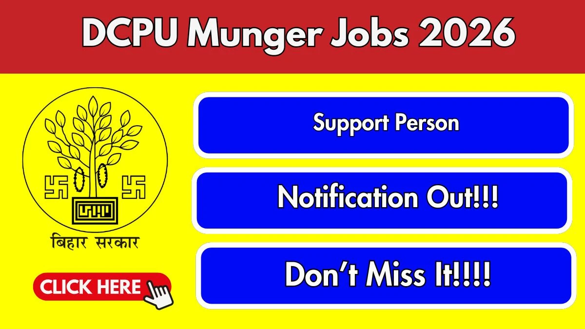 DCPU Munger Support Person Recruitment 2026