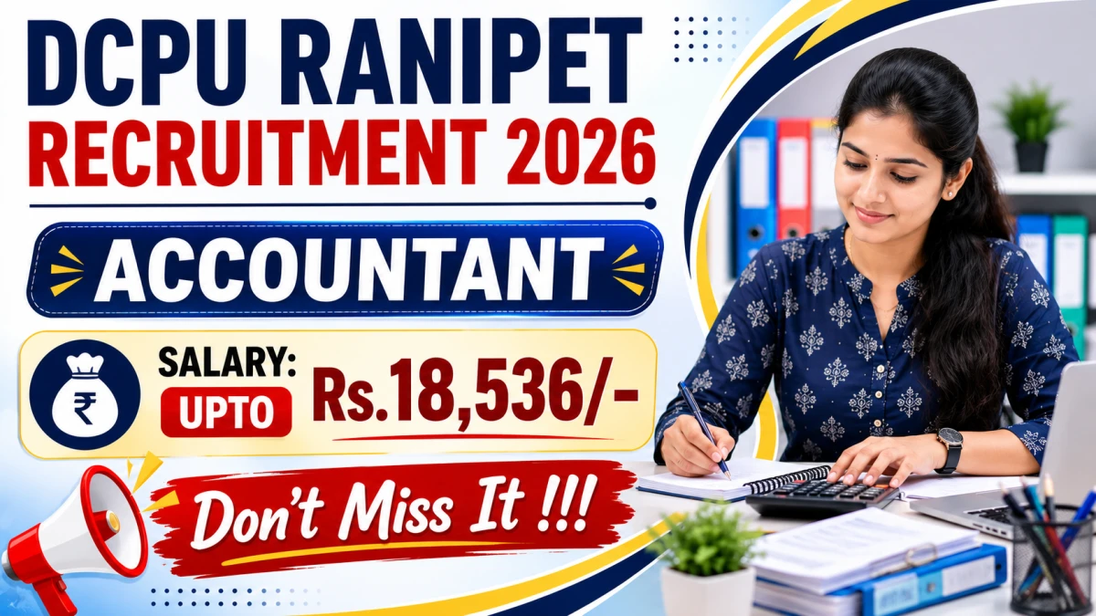 DCPU Ranipet Accountant Recruitment 2026