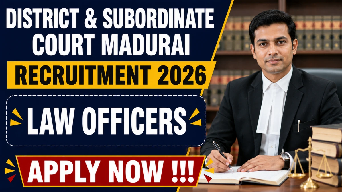 District & Subordinate Court Madurai Law Officers Recruitment 2026