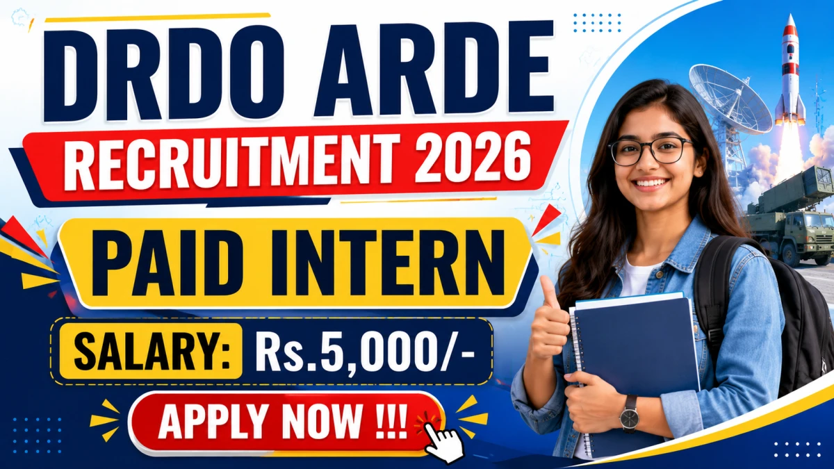 DRDO ARDE Paid Intern Recruitment 2026