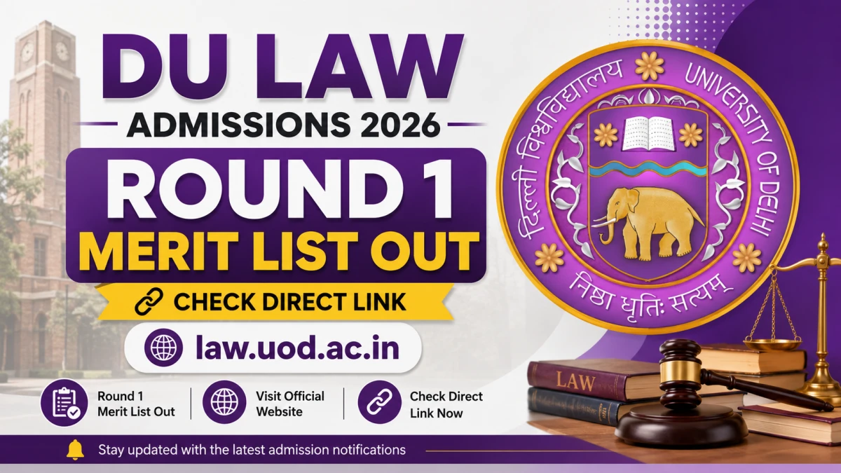 DU Law Admissions 2026 Round 1 Merit List Out