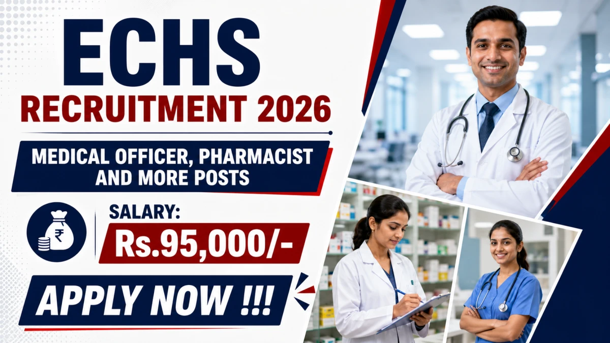 ECHS Recruitment 2026 – Apply Offline for Medical Officer, Pharmacist and More Posts