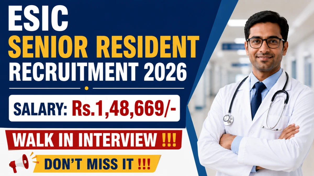 ESIC Senior Resident Recruitment 2026