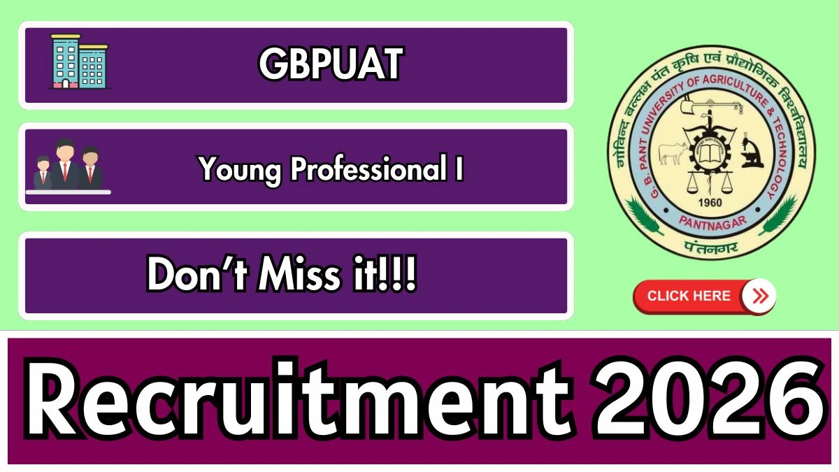 GBPUAT Young Professional I Recruitment 2026
