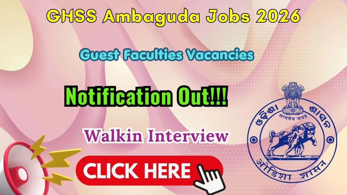 GHSS Ambaguda Guest Faculties Recruitment 2026