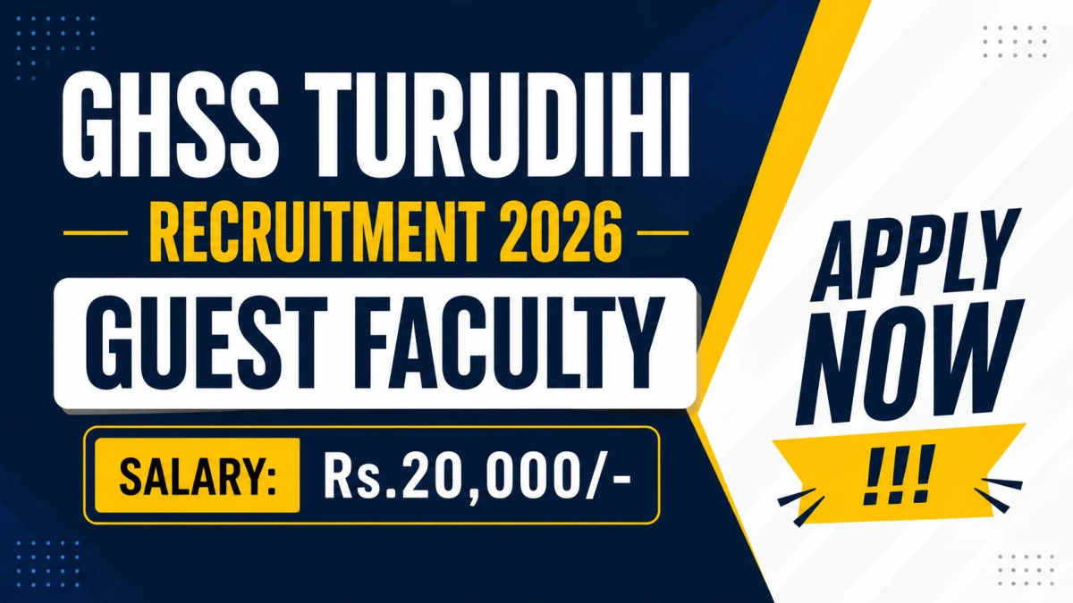 GHSS Turudihi Guest Faculty Recruitment 2026