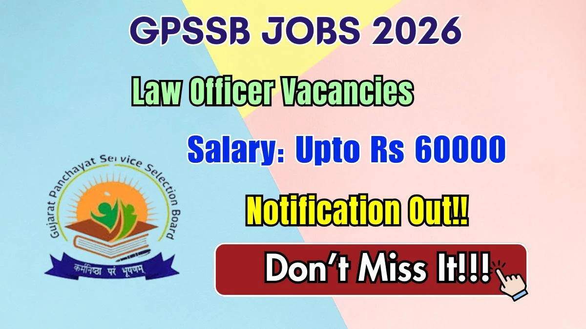 GPSSB Law Officer Recruitment 2026