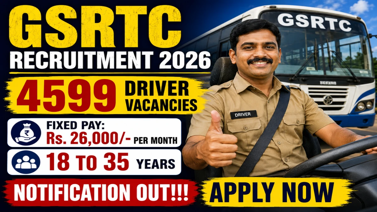 Gujarat GSRTC Driver Recruitment 2026 Notification Out