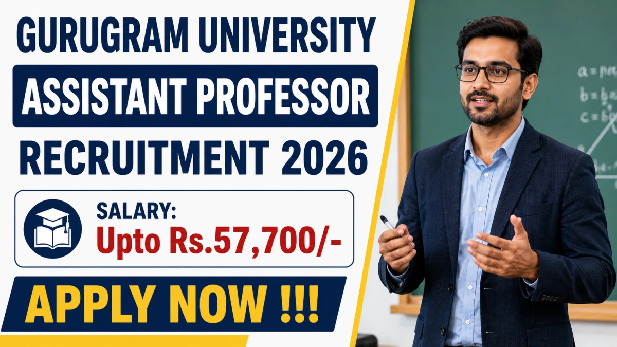 Gurugram University Assistant Professor Recruitment 2026