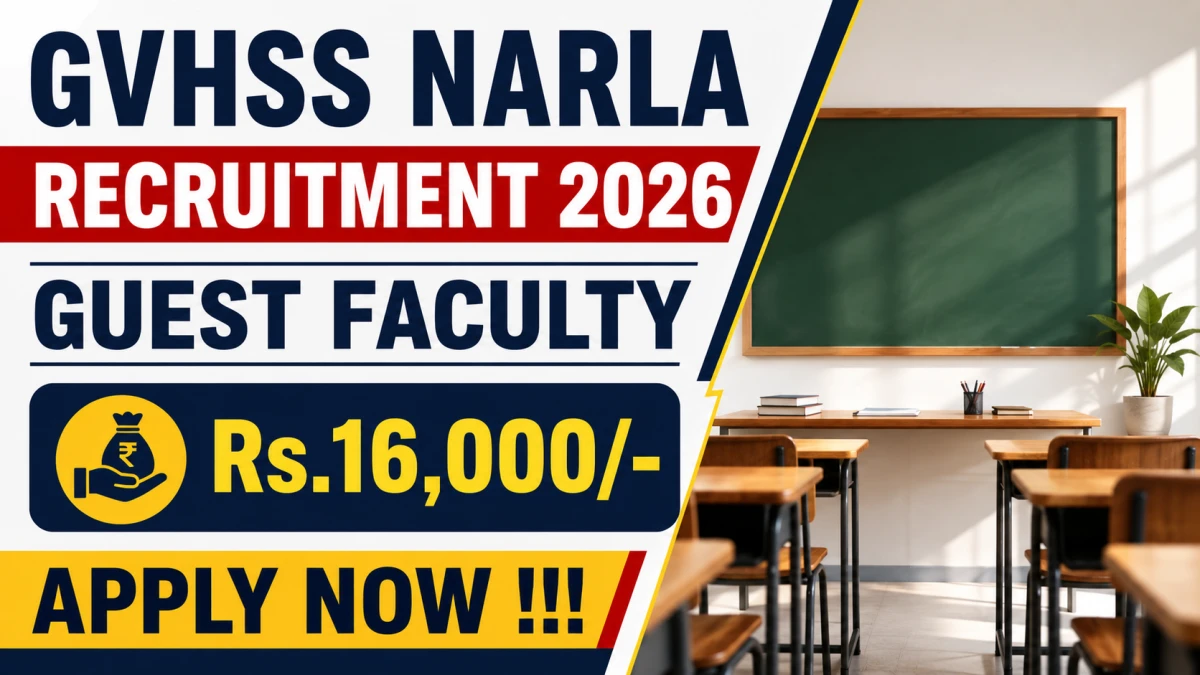 GVHSS Narla Guest Faculty Recruitment 2026