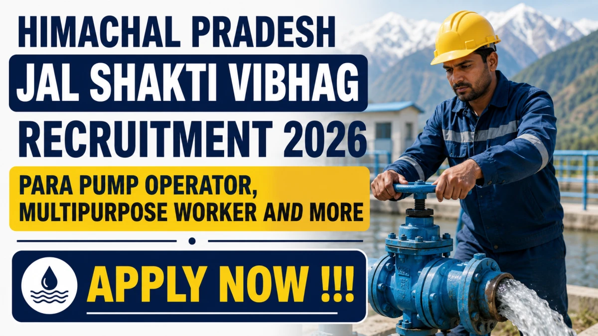 Himachal Pradesh Jal Shakti Vibhag Recruitment 2026
