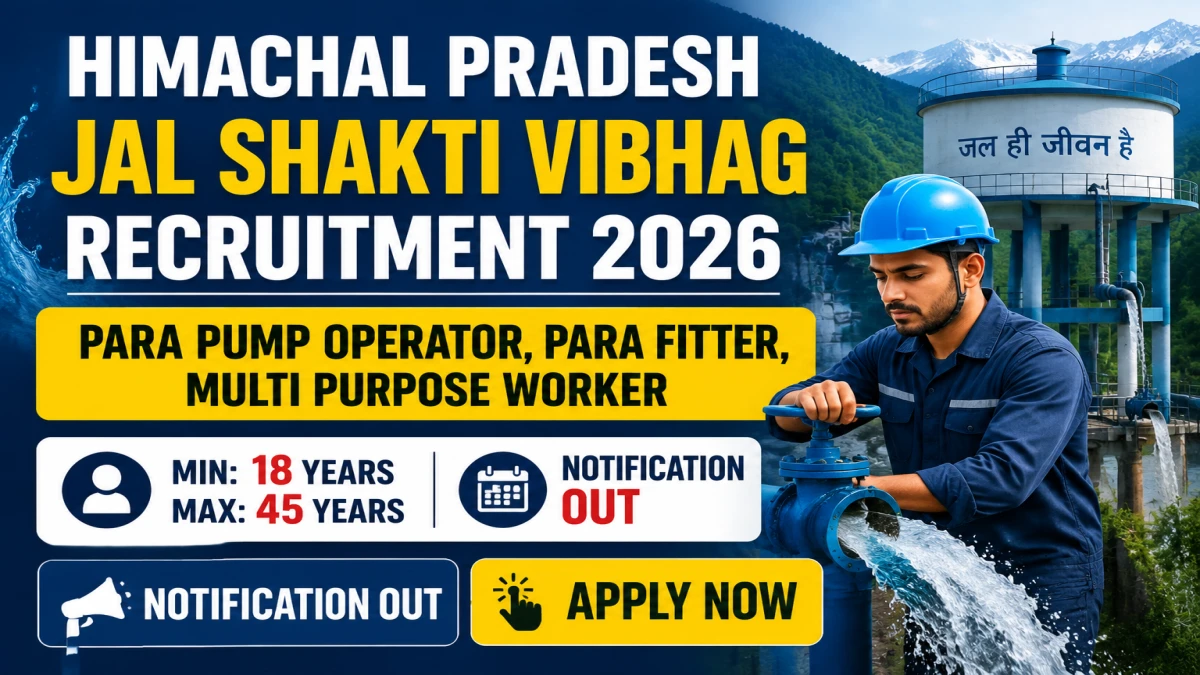 Himachal Pradesh Jal Shakti Vibhag Recruitment 2026