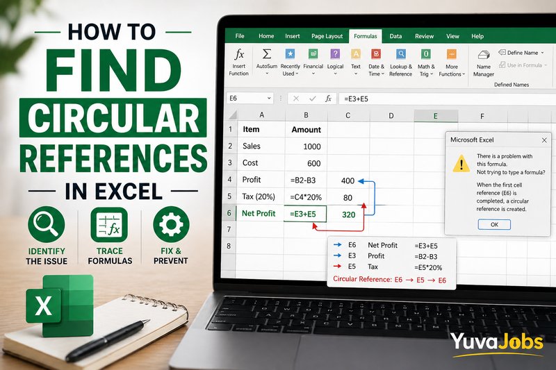 Find Circular References in Excel (Step-by-Step Guide)