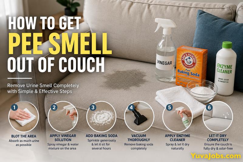 How to Get Pee Smell Out of Couch Fast & Effectively