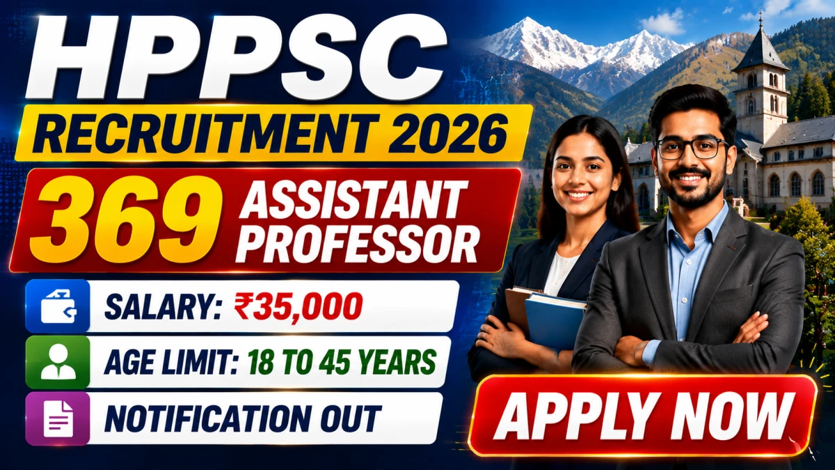 HPPSC Assistant Professor Recruitment 2026 Notification Out
