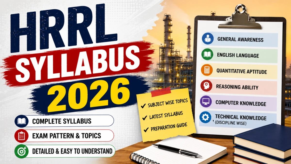 HRRL Syllabus 2026 Out for Assistant Officer, Engineer and other Post Exam pattern and Syllabus topics