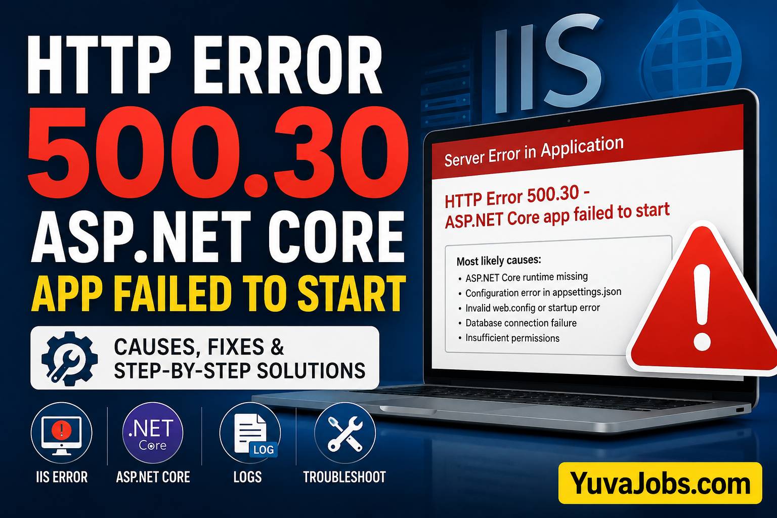 Http error 500.30 – asp.net core app failed to start