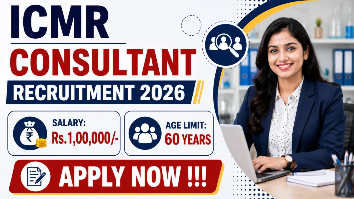 ICMR Consultant Recruitment 2026 – Apply Online