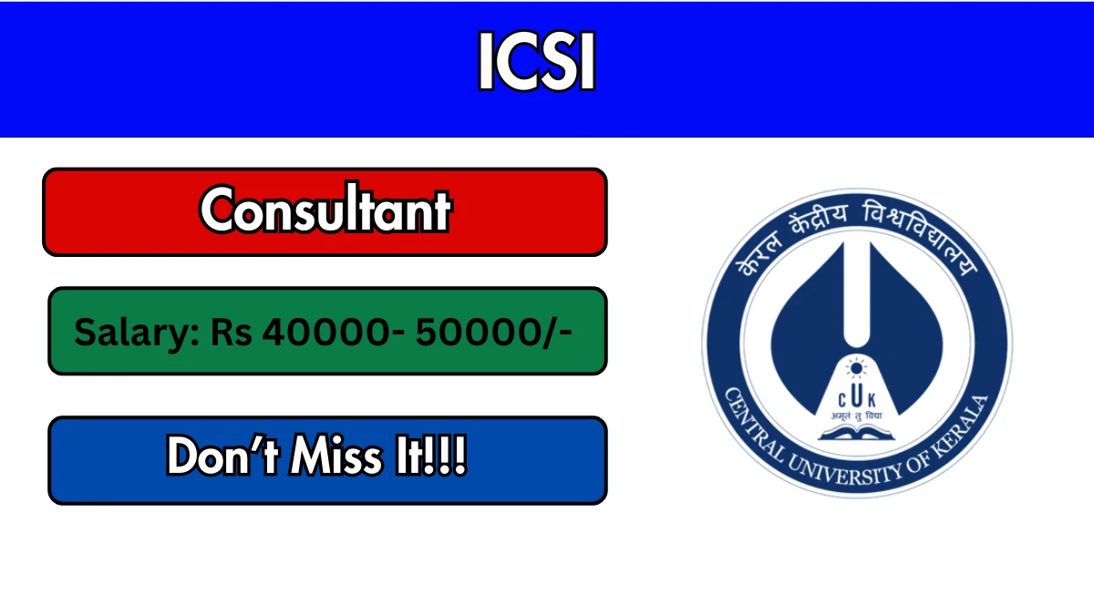 ICSI Consultant Recruitment 2026 – Apply Online