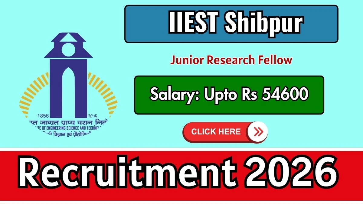 IIEST Shibpur Junior Research Fellow Recruitment 2026
