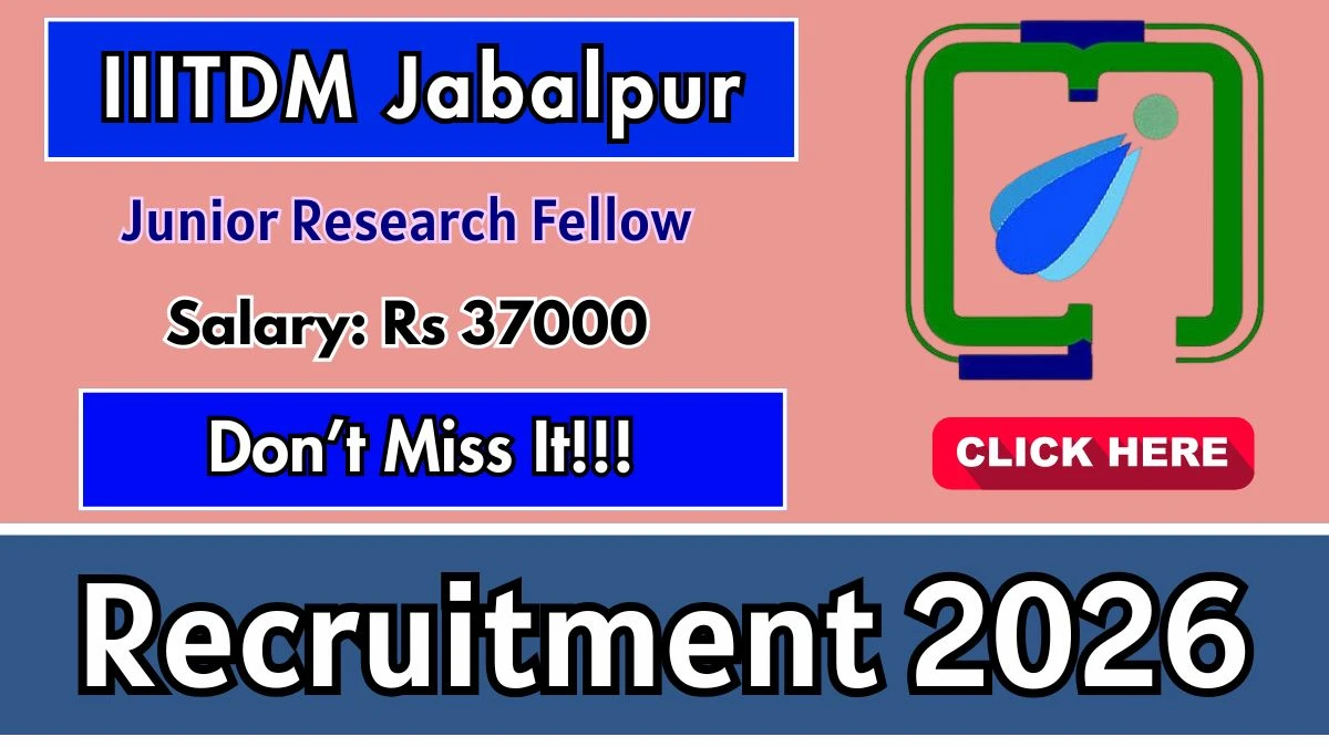 IIITDM Jabalpur Junior Research Fellow Recruitment 2026