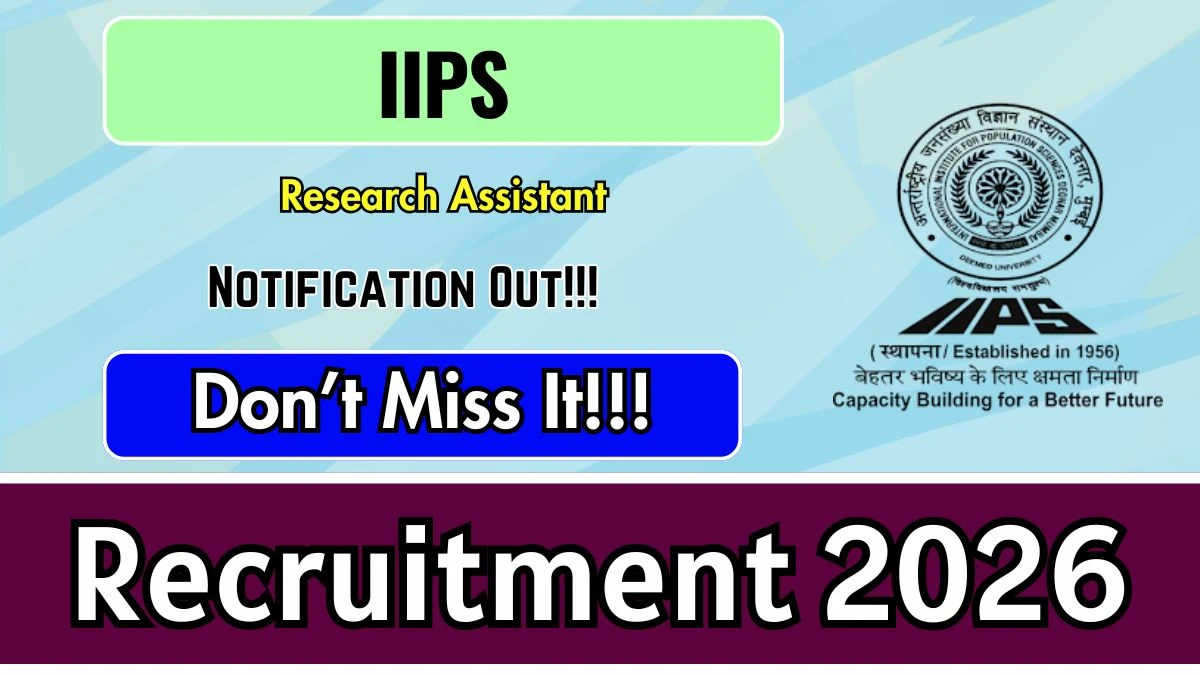IIPS Research Assistant Recruitment 2026