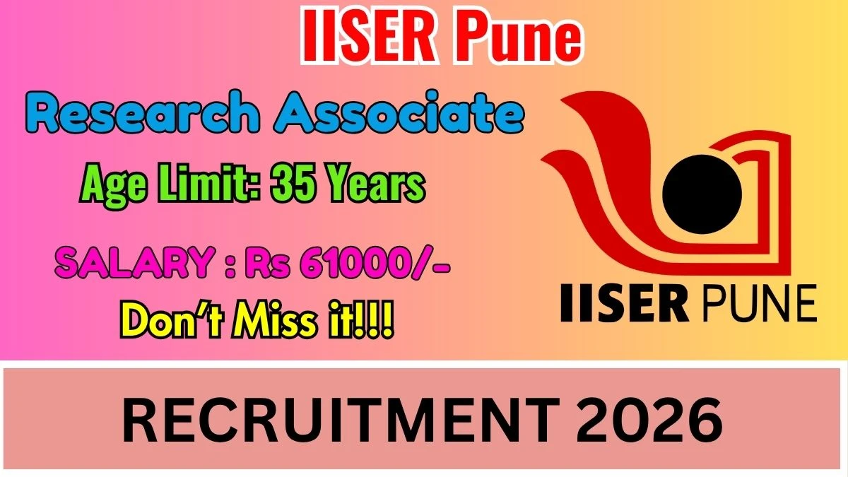 IISER Pune Research Associate-II Recruitment 2026