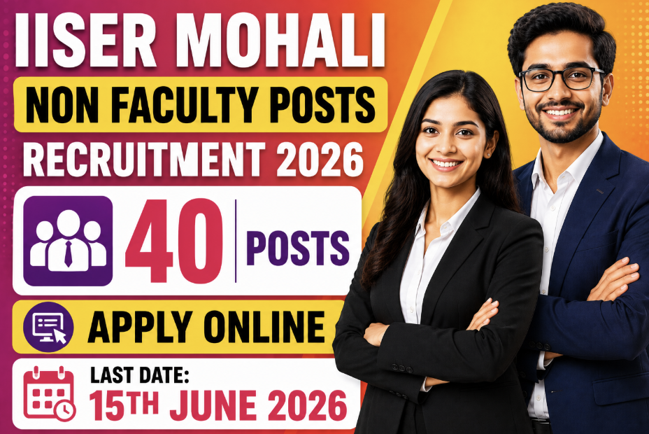 IISER Mohali Non Faculty Posts Recruitment 2026 – Apply Online for 40 Posts