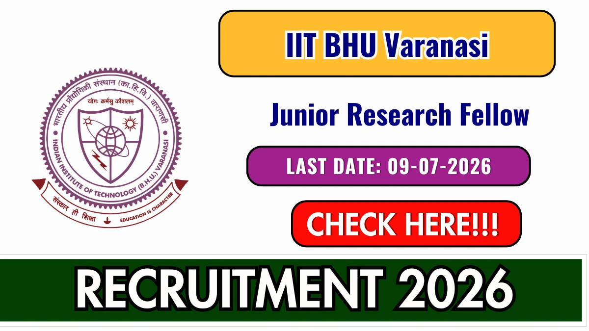 IIT BHU JRF Recruitment 2026