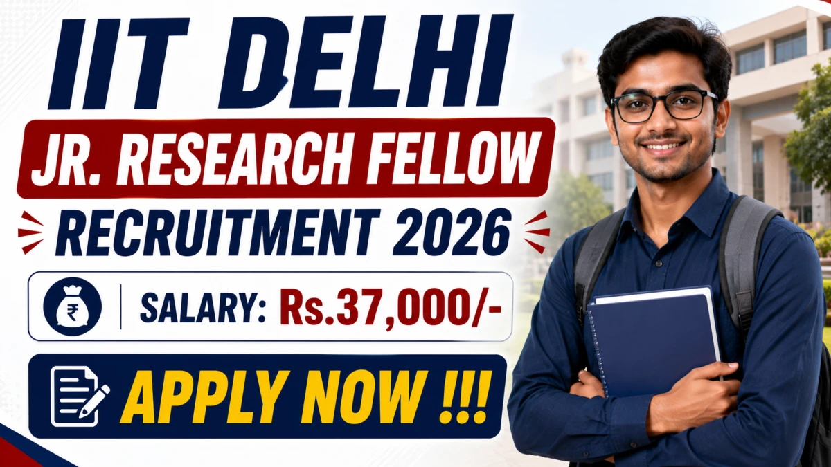 IIT Delhi Jr. Research Fellow Recruitment 2026