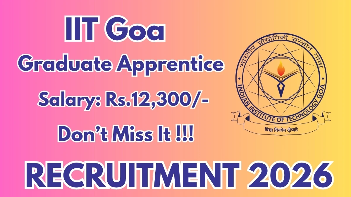 IIT Goa Graduate Apprentice Recruitment 2026
