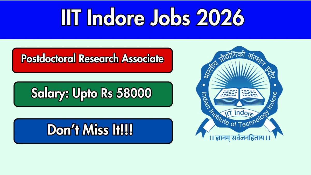 IIT Indore Postdoctoral Research Associate Recruitment 2026