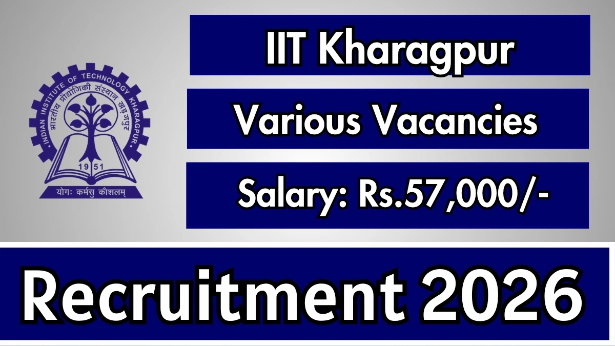 IIT Kharagpur Recruitment 2026 – Apply Online for JRF, Project Officer and More Posts